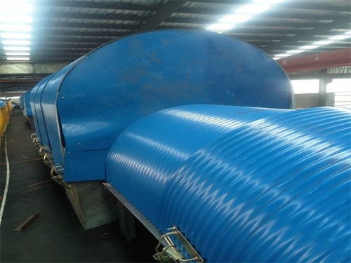 潤馳直營水泥廠彩鋼弧形瓦密封罩 弧形輸送機防塵罩 皮帶機防塵罩